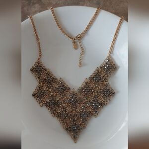 Charming Charlie Gold and Silver Statement Necklace